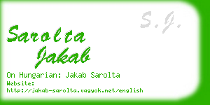 sarolta jakab business card